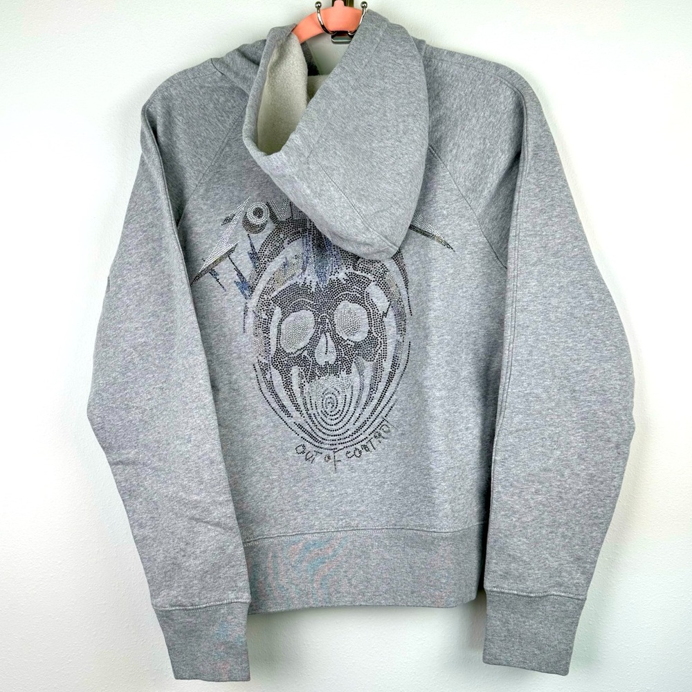 Zadig & Voltaire Clipper Love Punk Hooded Sweatshirt. NWT Grey - Picture 3 of 13